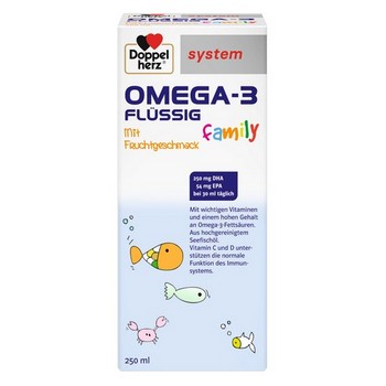 DOPPELHERZ Omega-3 family flüssig system