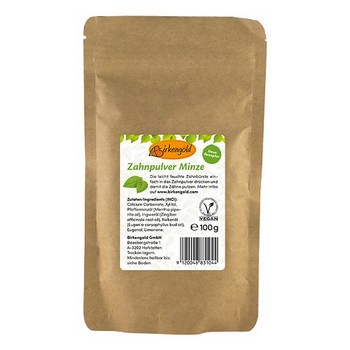 Birkengold Zahnpulver Minze Beutel
